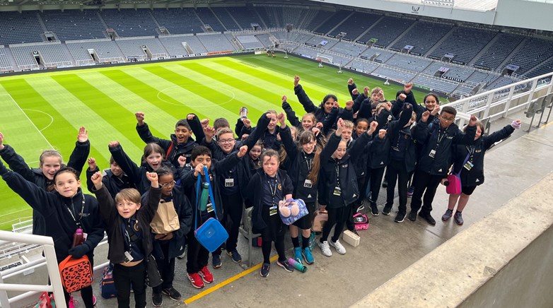 Gosforth Junior High Academy student trip to St James Park