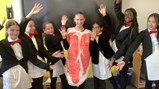 Images of the cast of Madagascar Jr school drama club performance