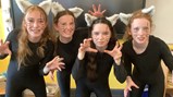 Images of the cast of Madagascar Jr school drama club performance